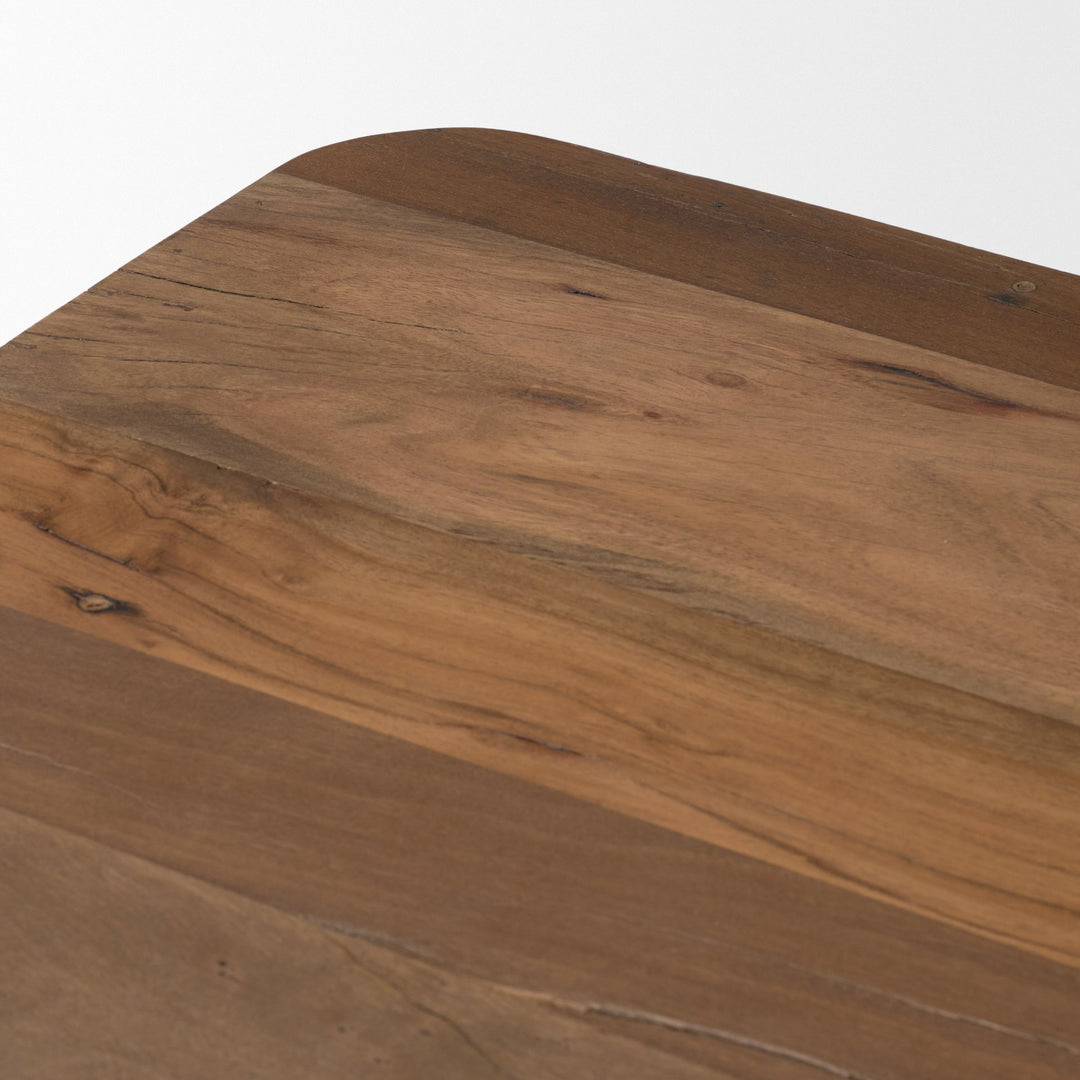 Dunmore Solid Wood Rectangular Open Shelf Side Table
