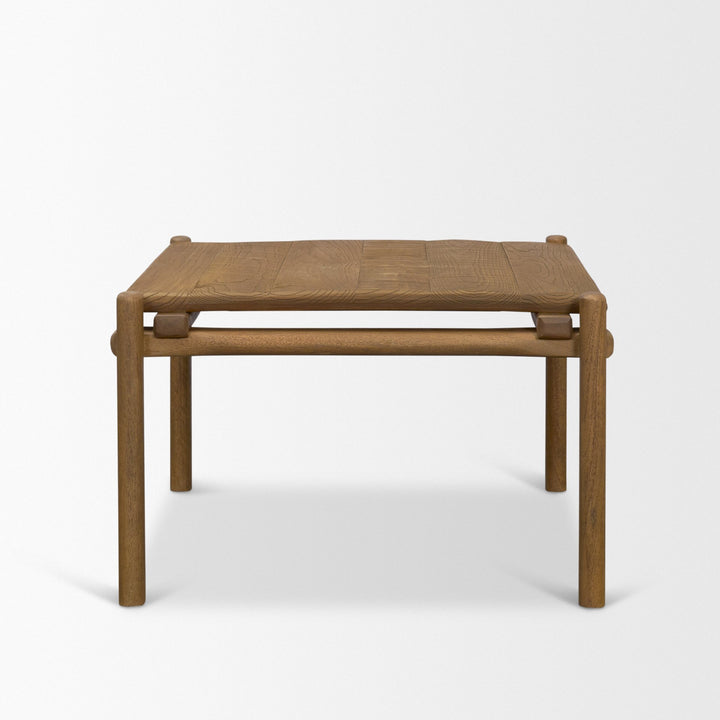 Riven Oak Wood Square Side Table