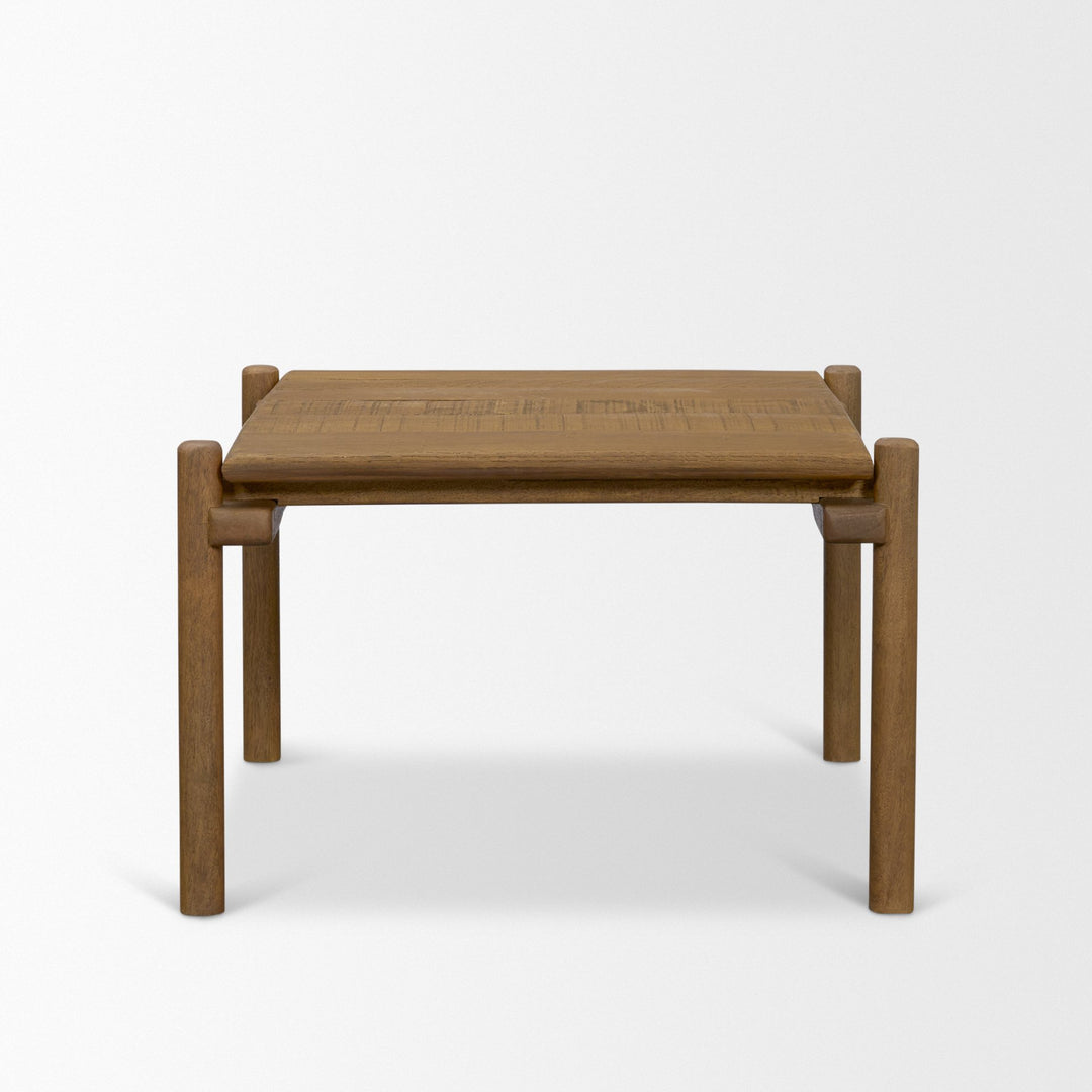 Riven Oak Wood Square Side Table