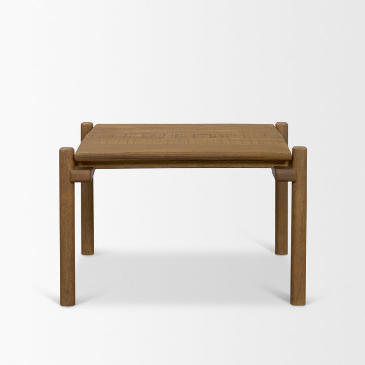 Riven Oak Wood Square Side Table