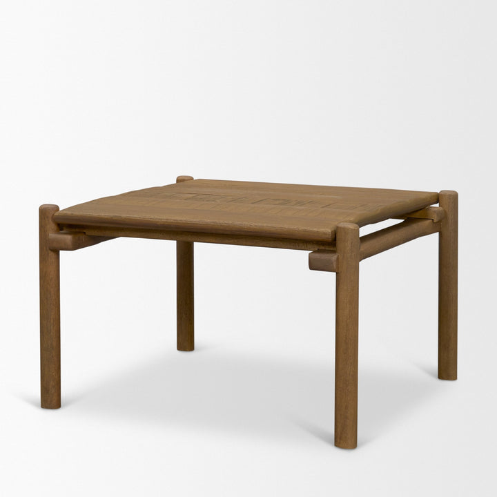 Riven Oak Wood Square Side Table