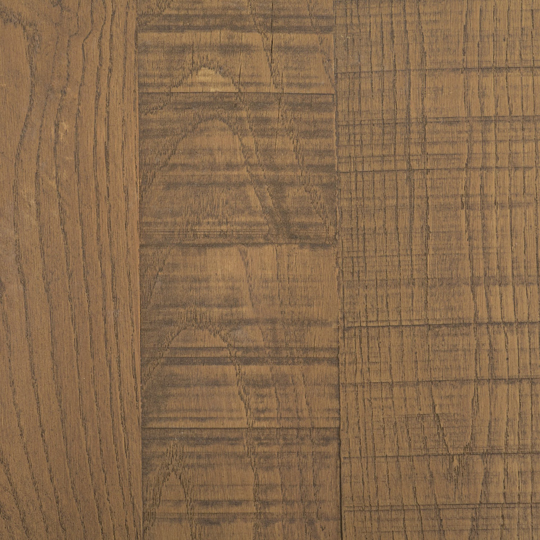 Riven Oak Wood Square Side Table