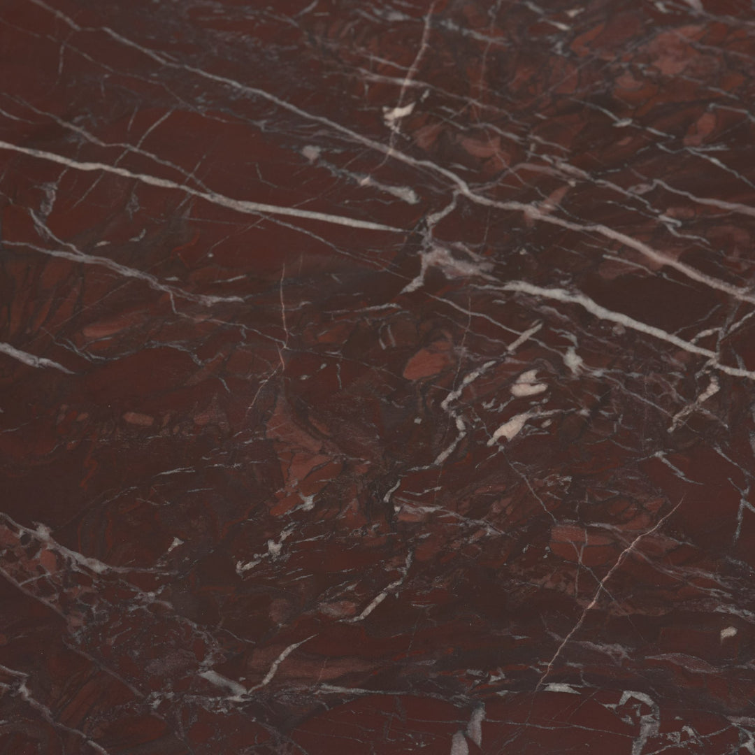 Bellancia Rosso Red Levanto Marble Pedastal Side Table