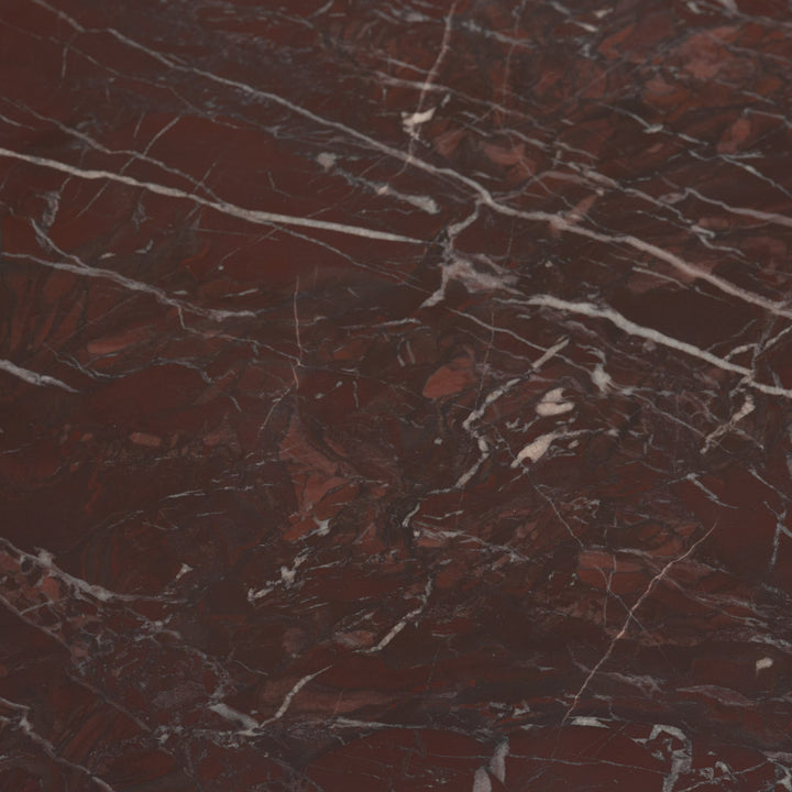 Bellancia Rosso Red Levanto Marble Pedastal Side Table