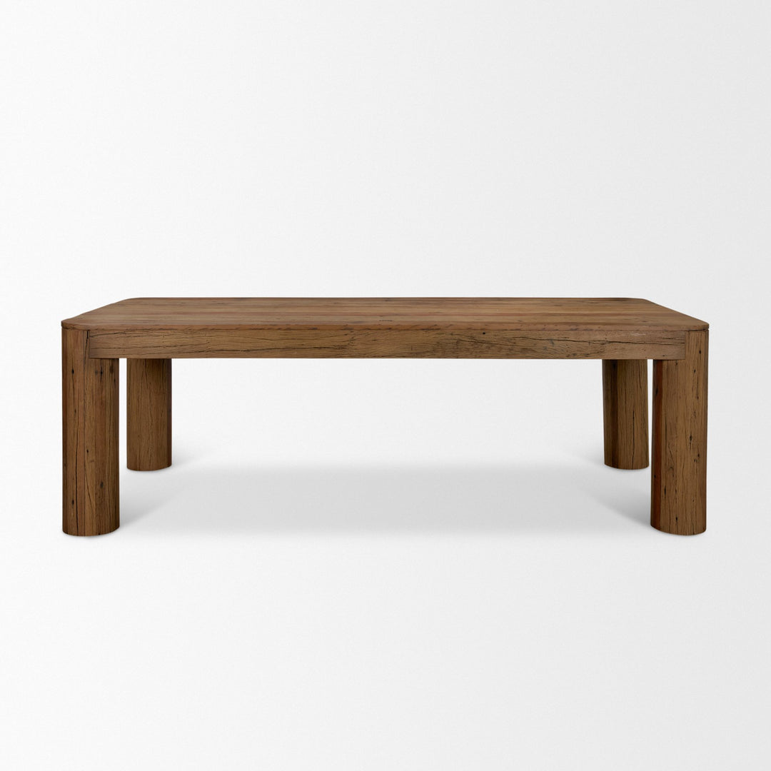 Hewitt 94" Rectangular Smooth Reclaimed Wood Dining Table