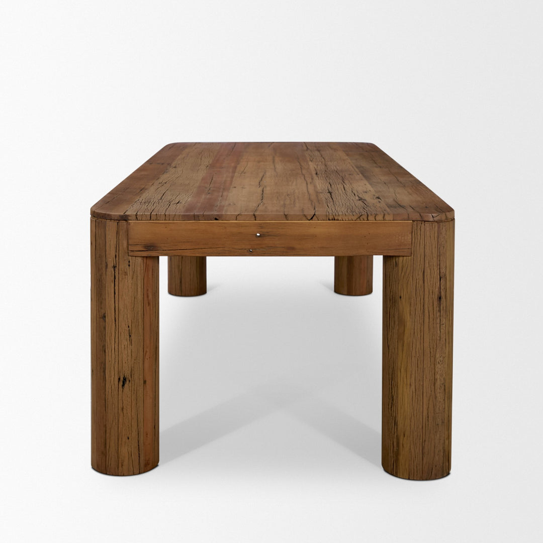 Hewitt 94" Rectangular Smooth Reclaimed Wood Dining Table