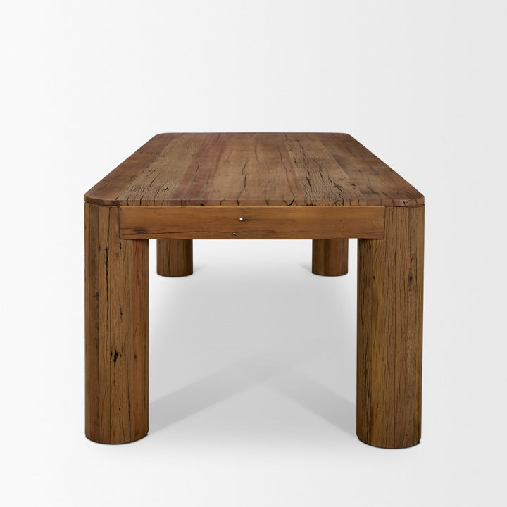 Hewitt 94" Rectangular Smooth Reclaimed Wood Dining Table
