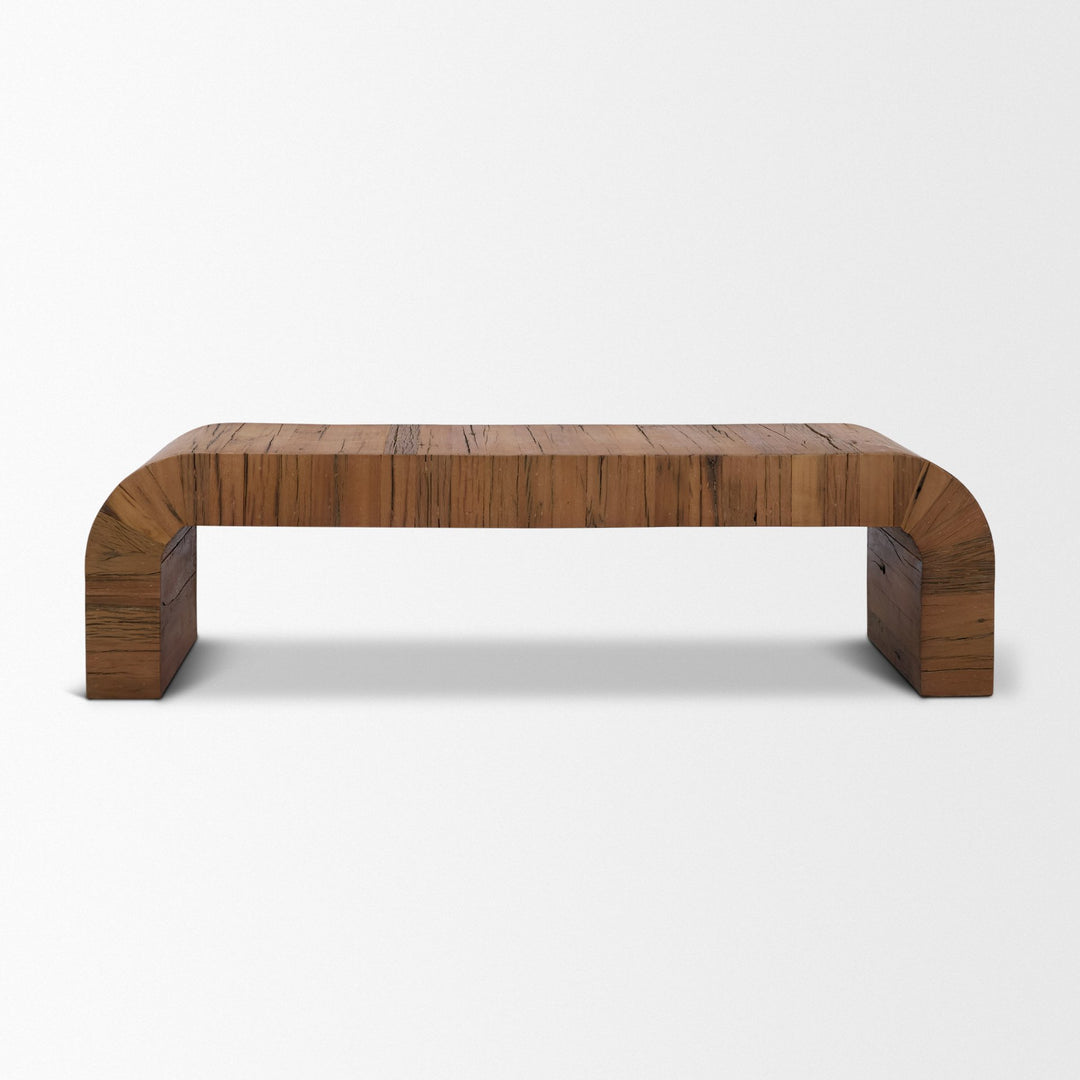 Denton Medium Brown Relcaimed Wood Bench