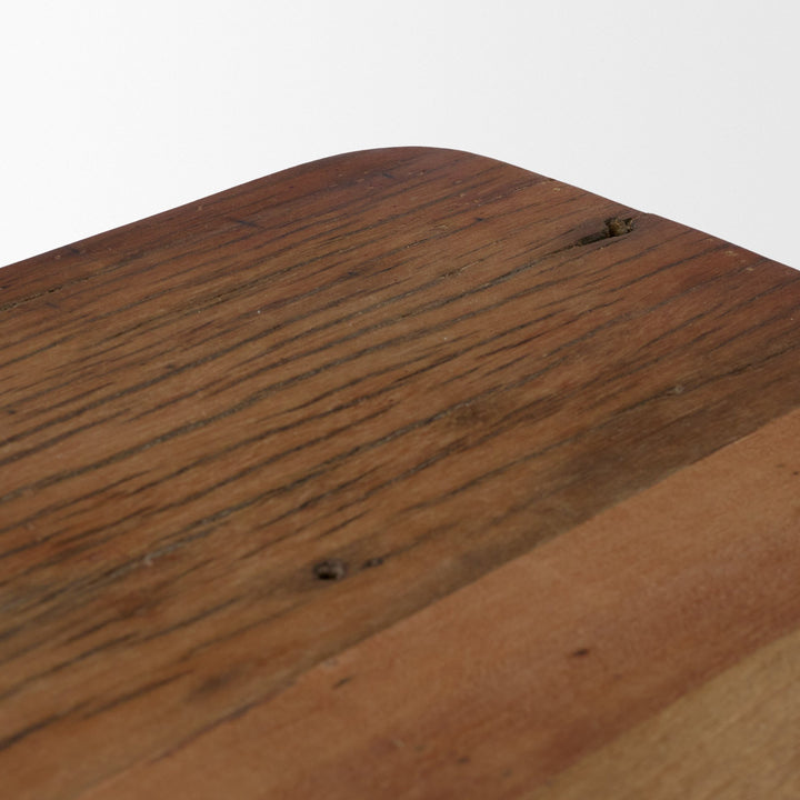 Hewitt Square Smooth Reclaimed Wood Side Table