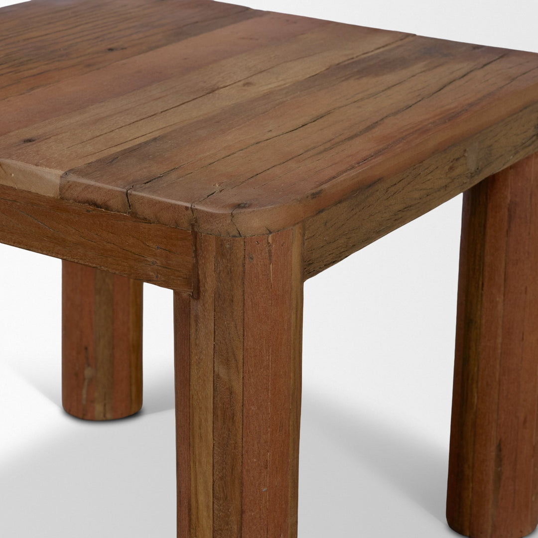 Hewitt Square Smooth Reclaimed Wood Side Table