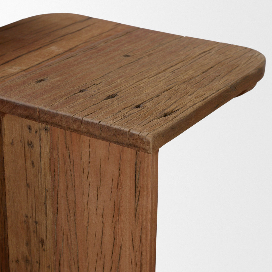 Lucan Mid-Dark Brown Reclaimed Wood Side Tables