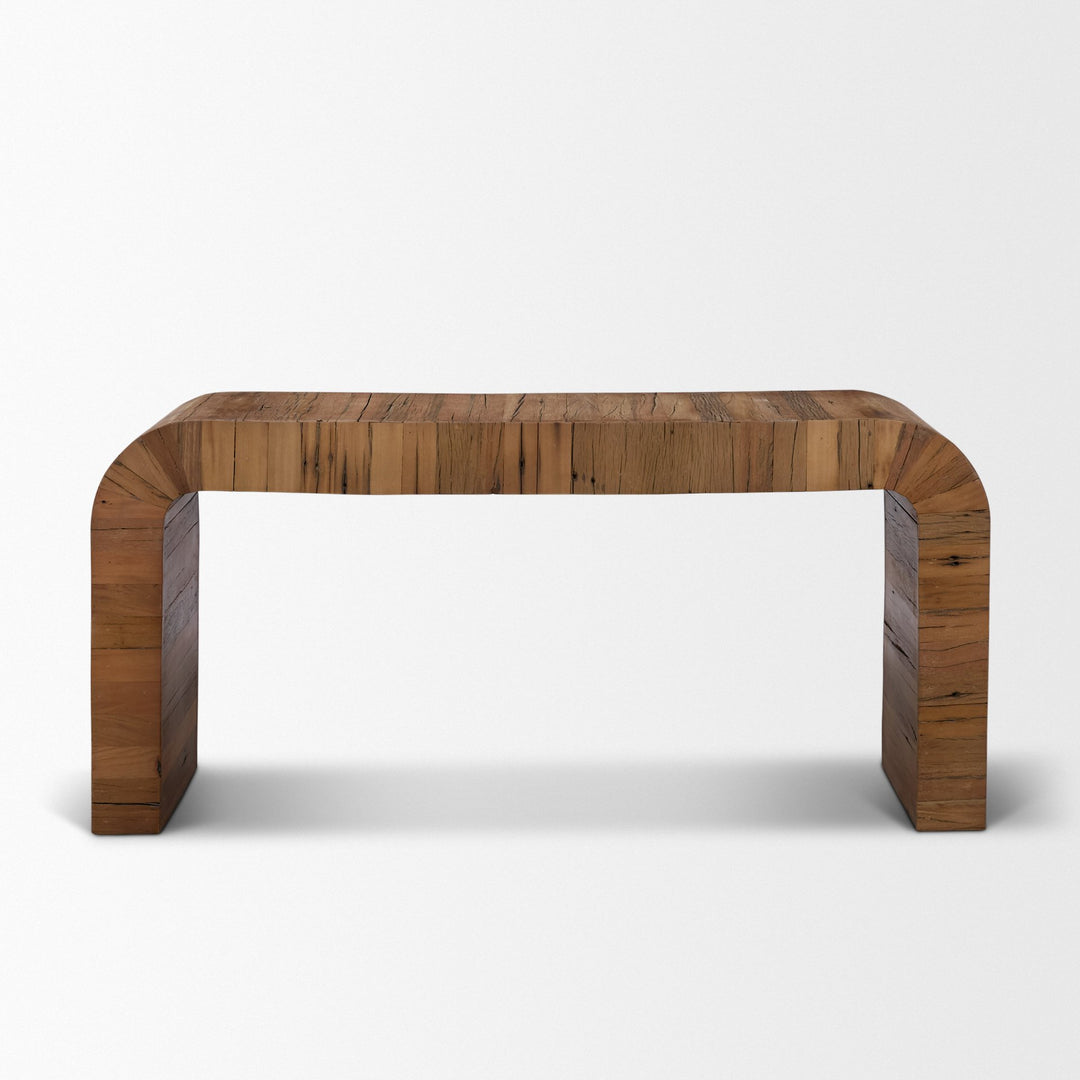 Denton Medium Brown Relcaimed Wood Console Table