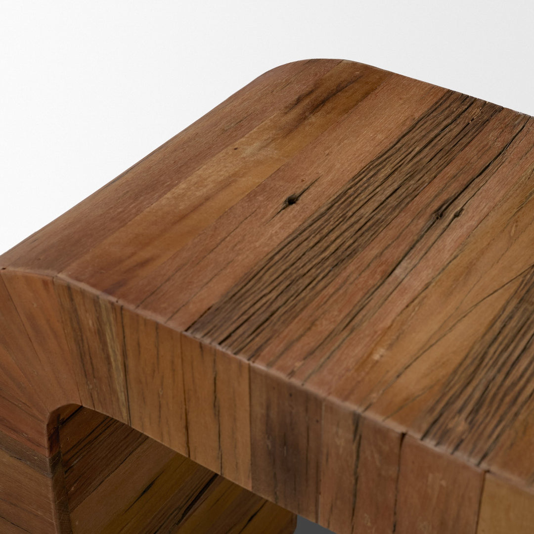 Denton Medium Brown Relcaimed Wood Console Table