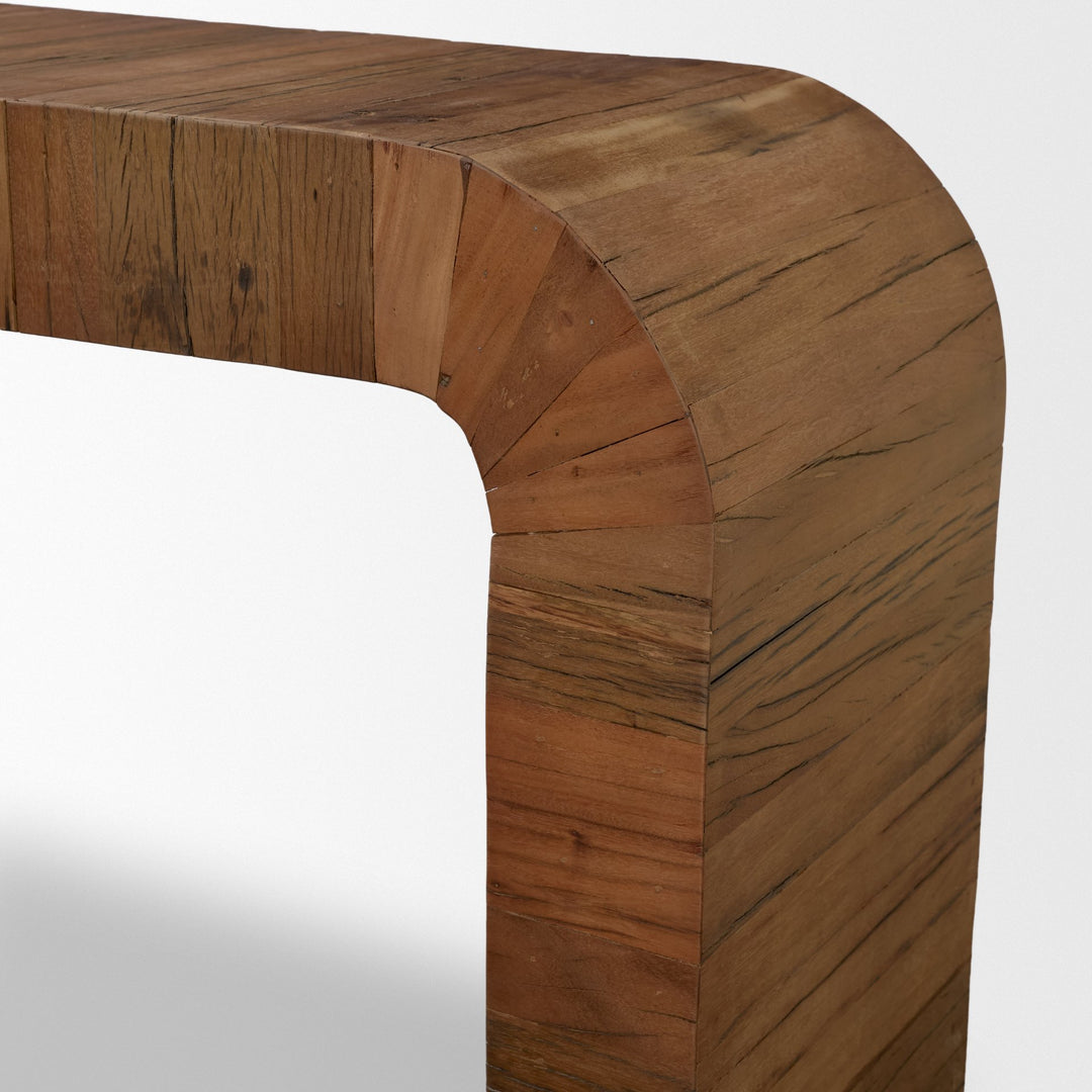 Denton Medium Brown Relcaimed Wood Console Table
