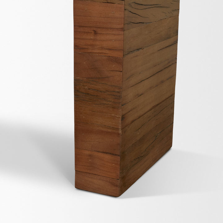 Denton Medium Brown Relcaimed Wood Console Table