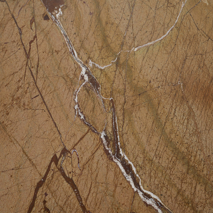 Matteo Solid Rainforest Rust Marble Rectangular Coffee Table
