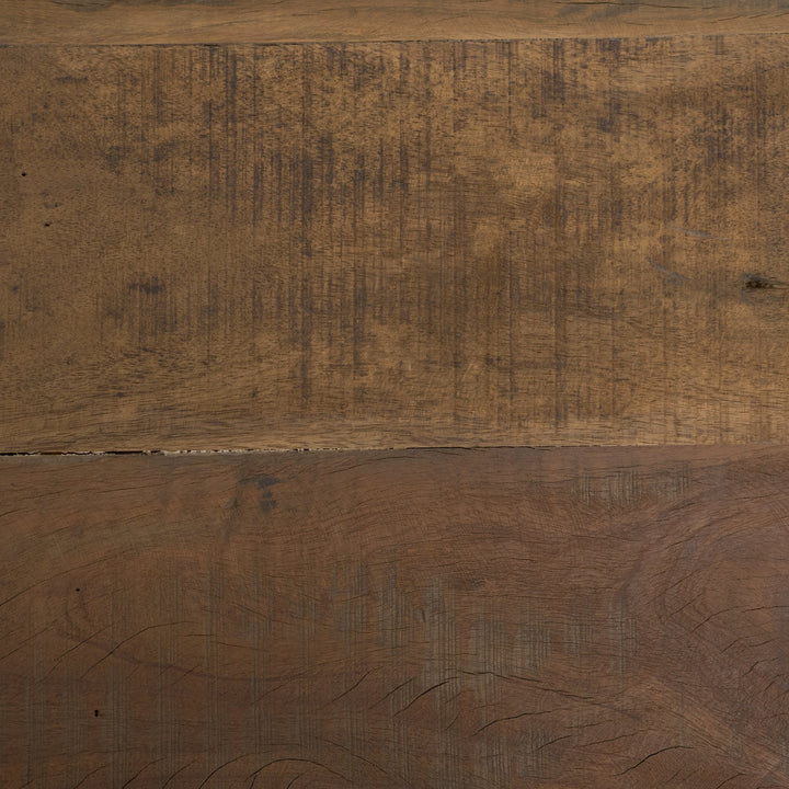 Ashwick Dark Brown Reclaimed Wood Square Coffee Table