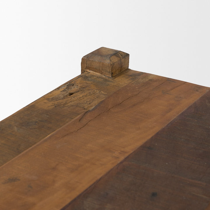 Ashwick Dark Brown Reclaimed Wood Bench