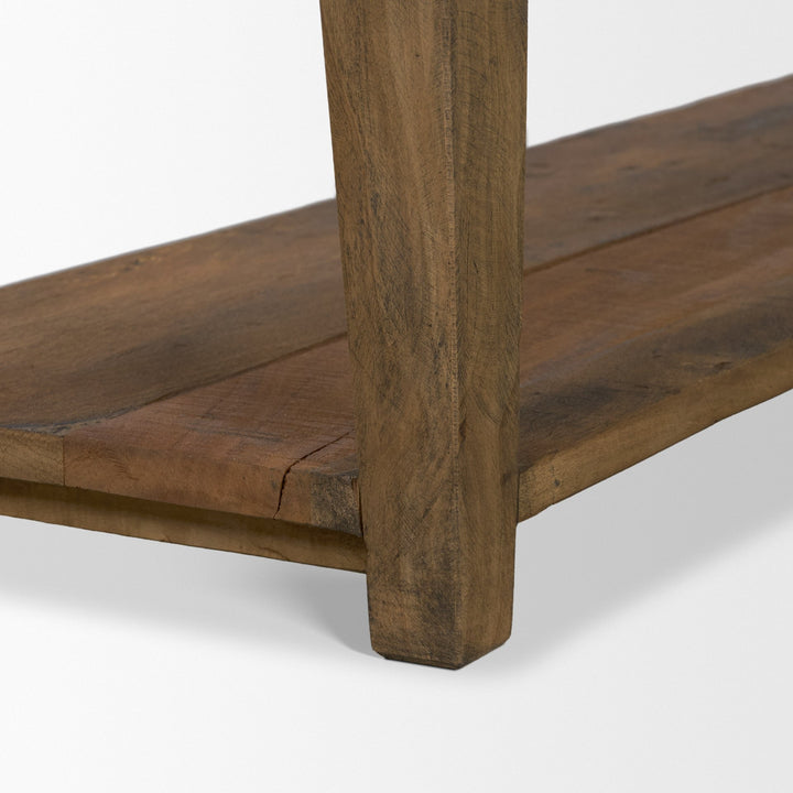 Ashwick Dark Brown Reclaimed Wood Bench