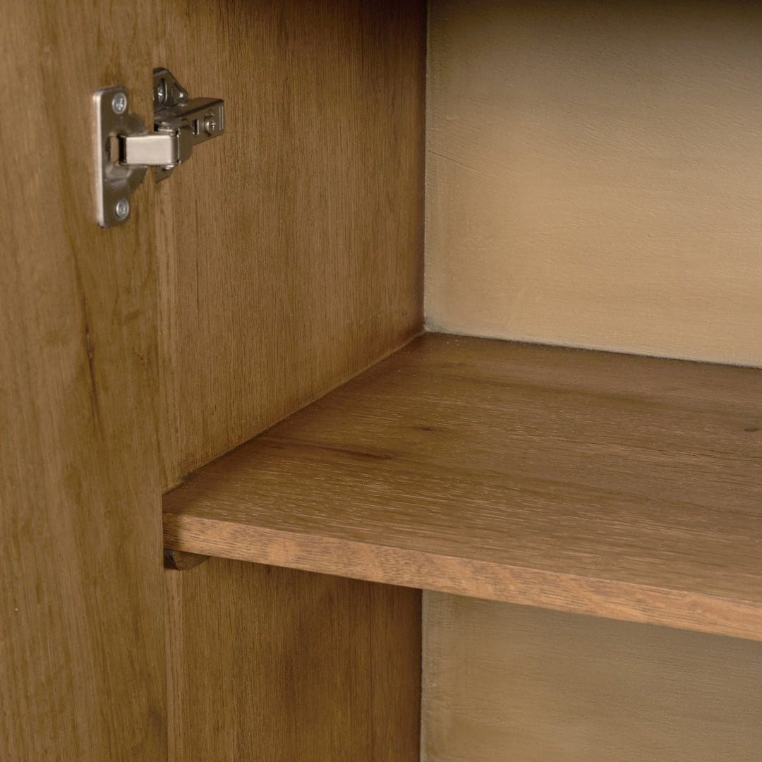 Alcott Brown Wood 4 Door Closed Sideboard
