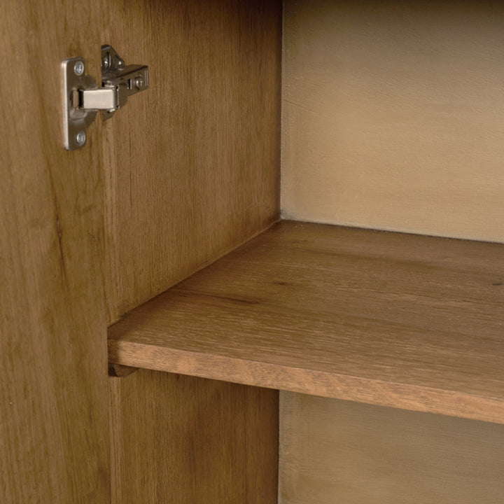 Alcott Brown Wood 4 Door Closed Sideboard