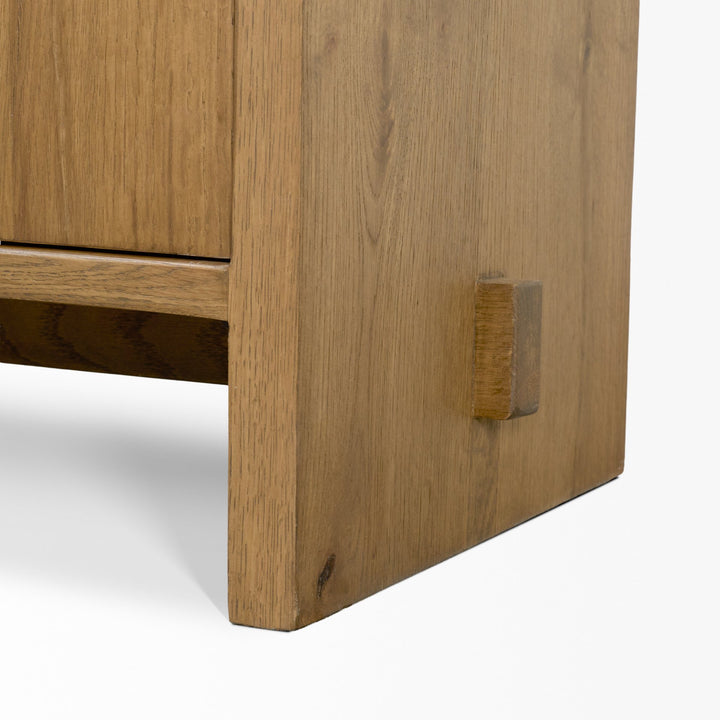 Alcott Brown Wood 4 Door Closed Sideboard