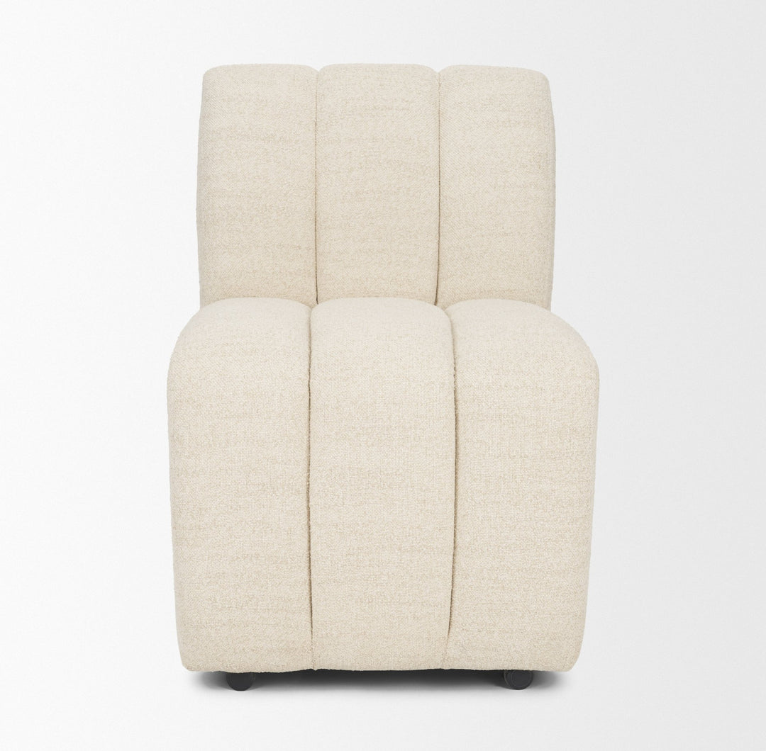 Wilkins Beige Performance Fabric Upholstered Dining Chair