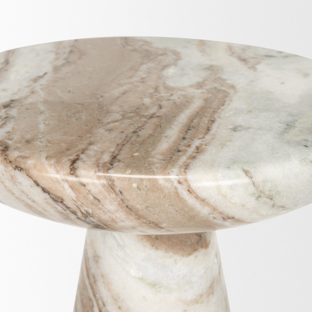 Bellancia Rosa Pink Marble Pedestal Side Table