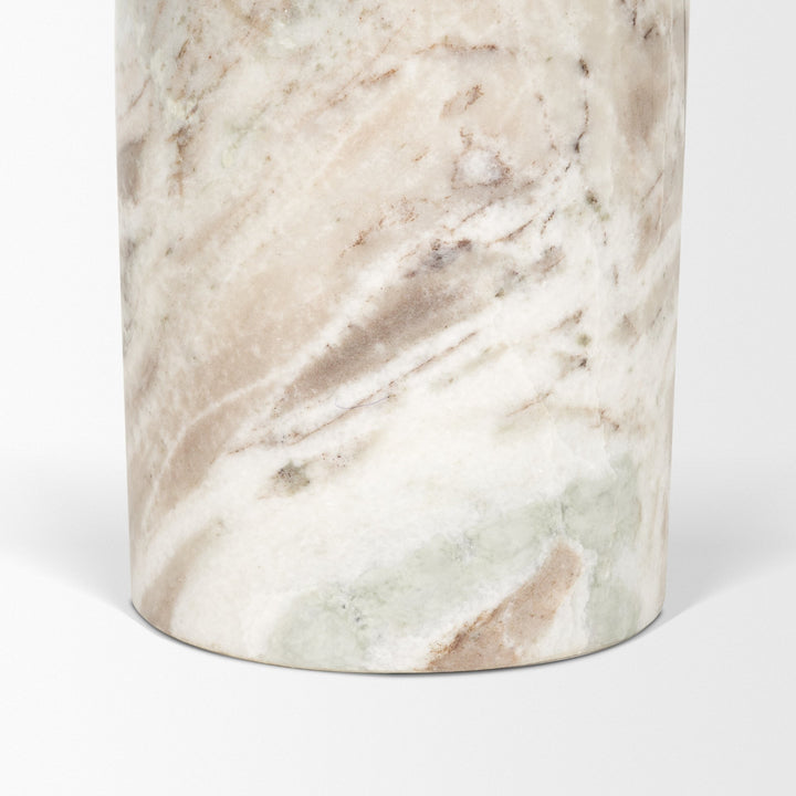 Bellancia Rosa Pink Marble Pedestal Side Table