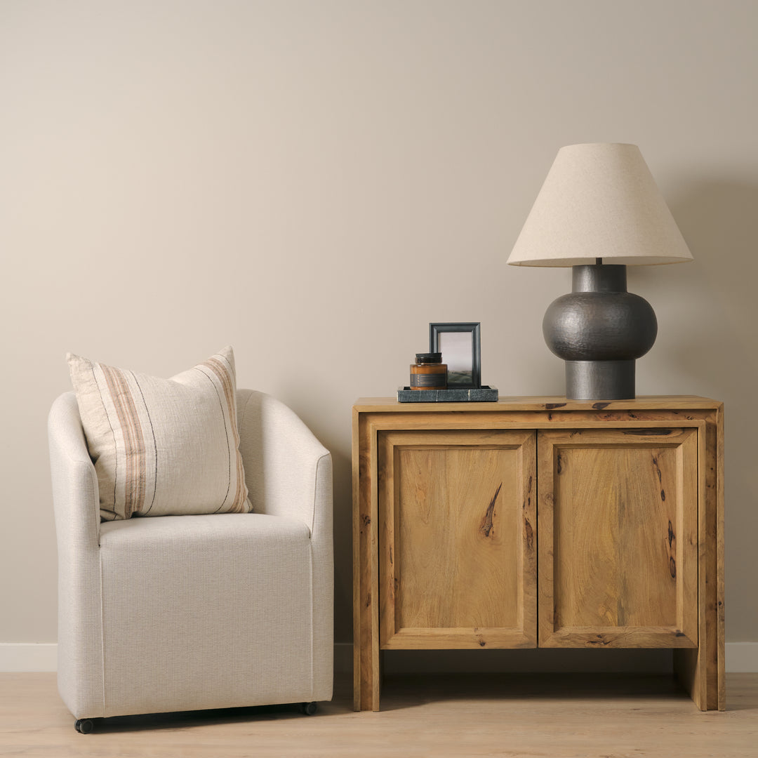 Notts Brown Wood 2-Door Accent Cabinet