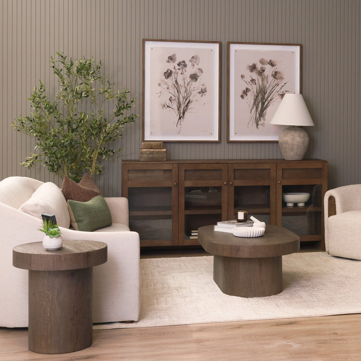 Lyonne Oblong Medium Brown Oak Wood Coffee Table