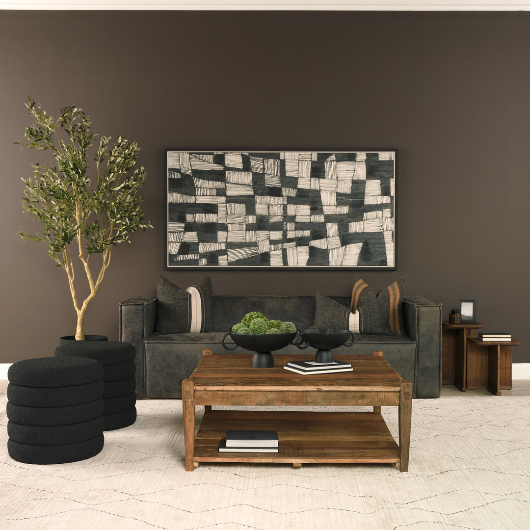 Ashwick Dark Brown Reclaimed Wood Square Coffee Table