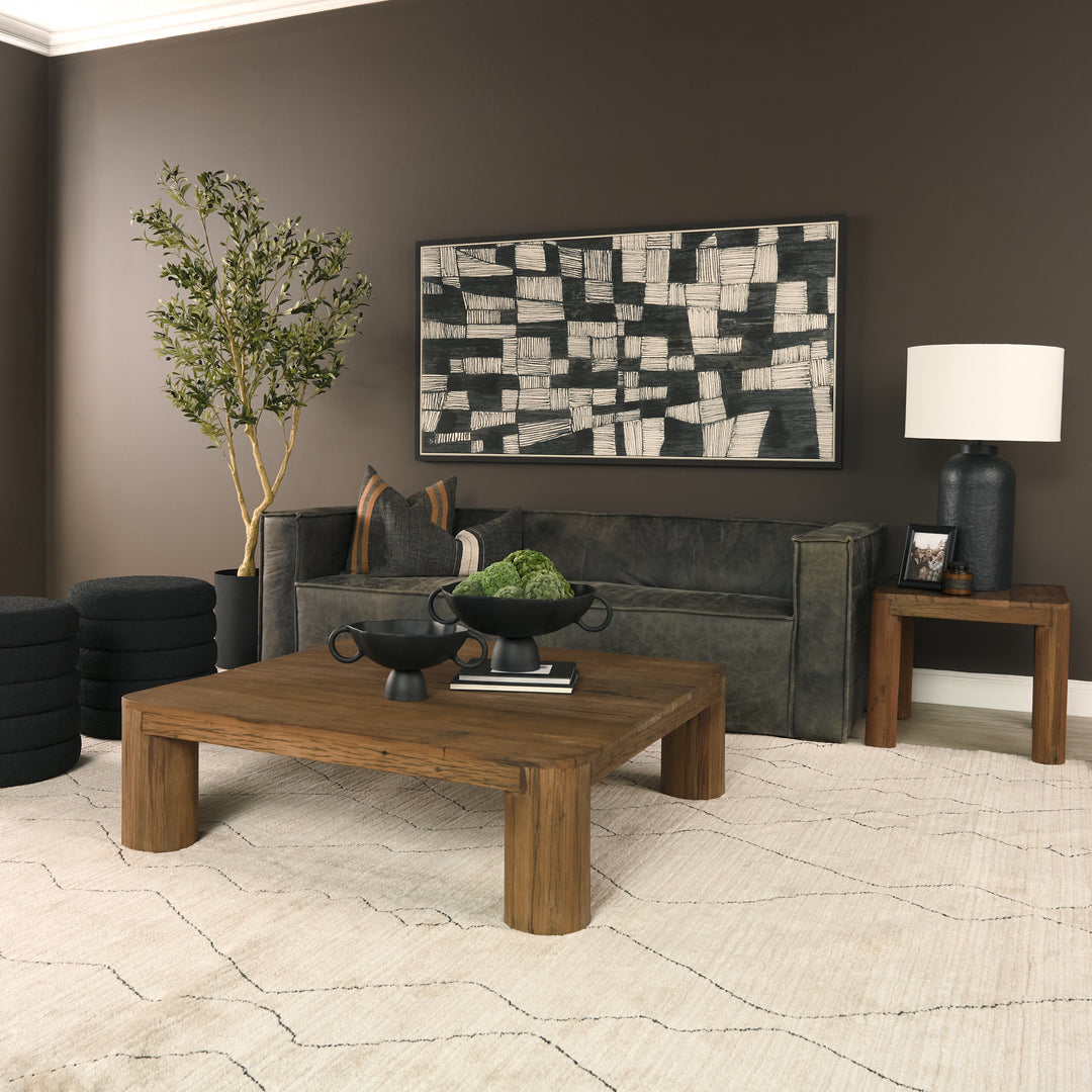 Hewitt Square Smooth Reclaimed Wood Side Table