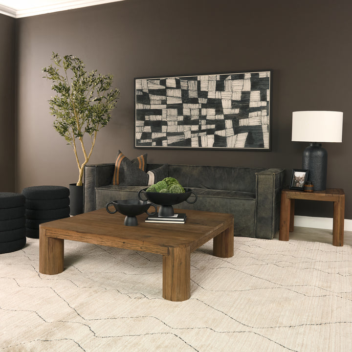 Hewitt Square Smooth Reclaimed Wood Side Table