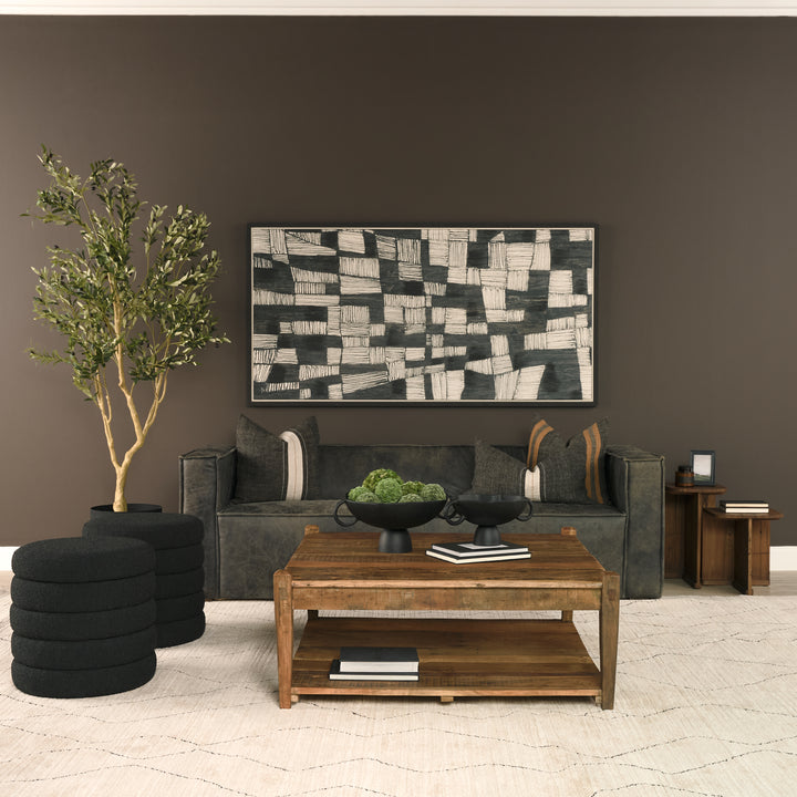 Lucan Mid-Dark Brown Reclaimed Wood Side Tables