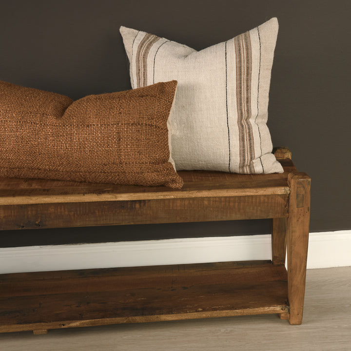 Ashwick Dark Brown Reclaimed Wood Bench
