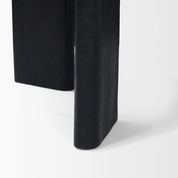 Rumer Black Wood w/ Black Marble Side Table