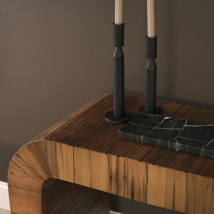 Denton Medium Brown Relcaimed Wood Console Table