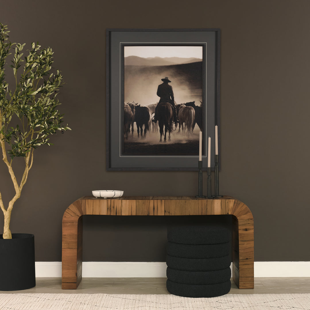 Denton Medium Brown Relcaimed Wood Console Table