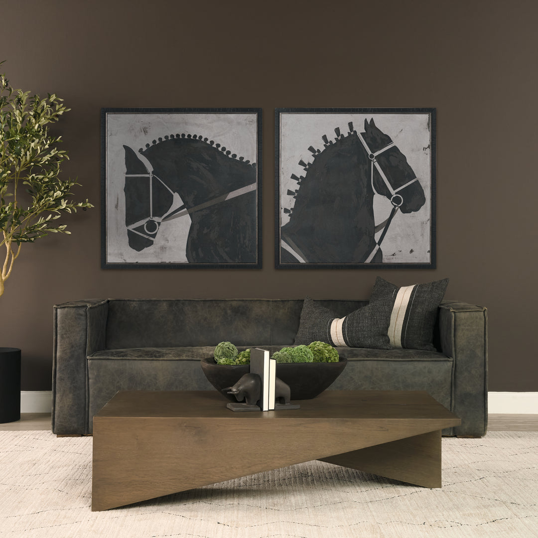 West Mid-Brown Oak Wood Rectangular Coffee Table