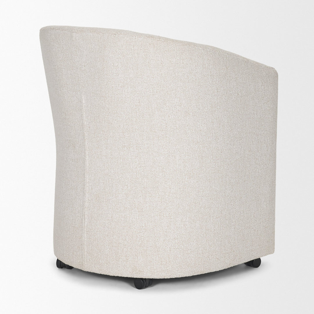 Sondra Cream Performance Fabric Upholstered Club Dining Chair