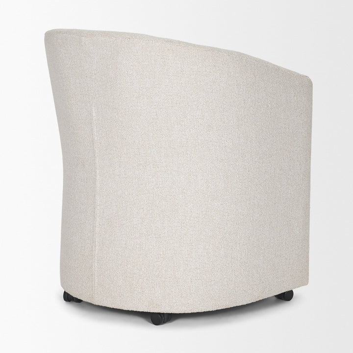 Sondra Cream Performance Fabric Upholstered Club Dining Chair