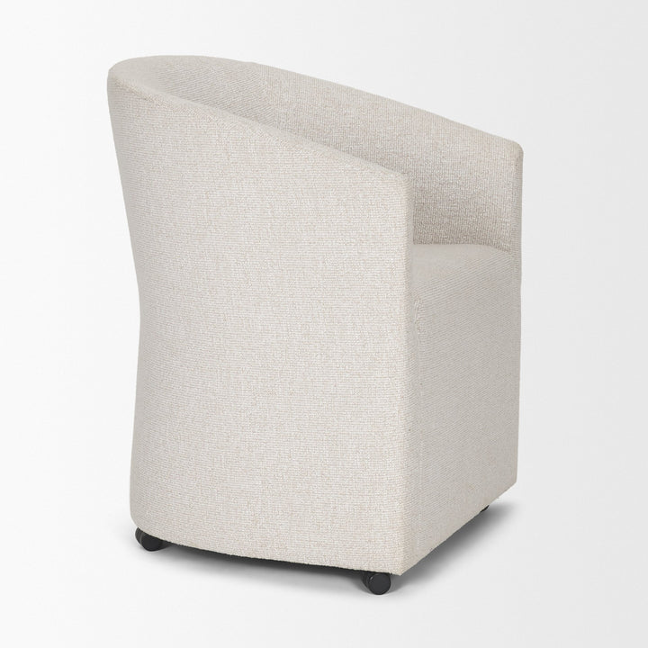 Sondra Cream Performance Fabric Upholstered Club Dining Chair