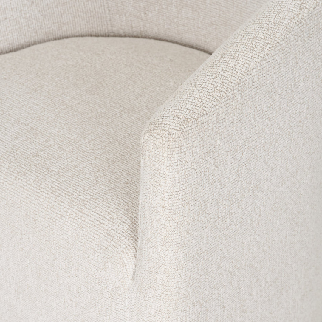 Sondra Cream Performance Fabric Upholstered Club Dining Chair