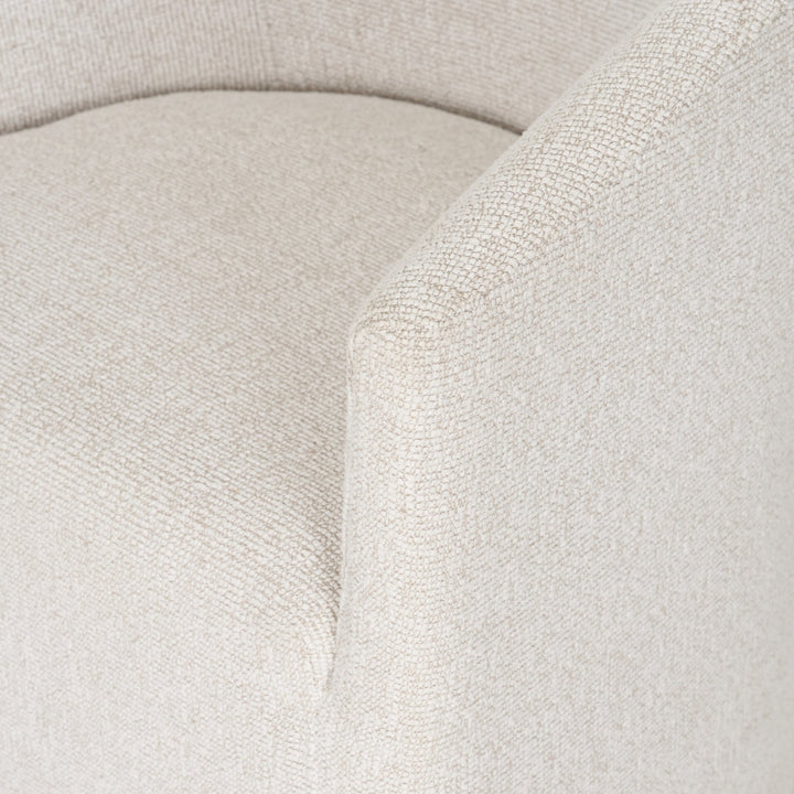 Sondra Cream Performance Fabric Upholstered Club Dining Chair