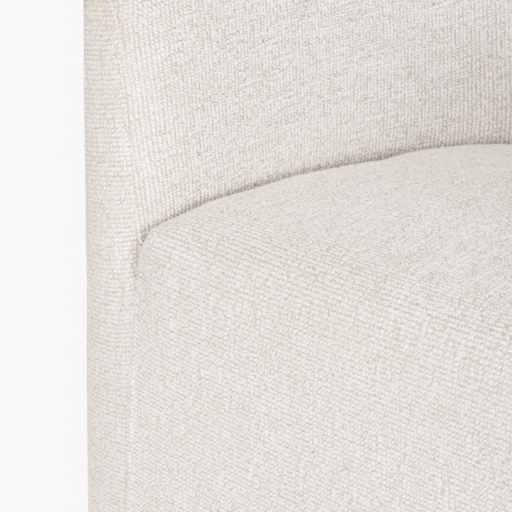 Sondra Cream Performance Fabric Upholstered Club Dining Chair