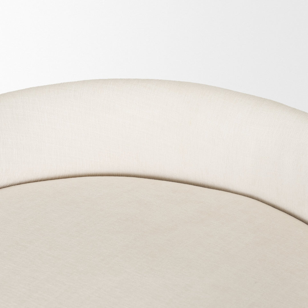 Hollyfield Cream Fabric Seat W/ Gold Metal Base Bar Stool