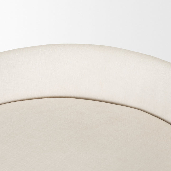 Hollyfield Cream Fabric Seat W/ Gold Metal Base Bar Stool