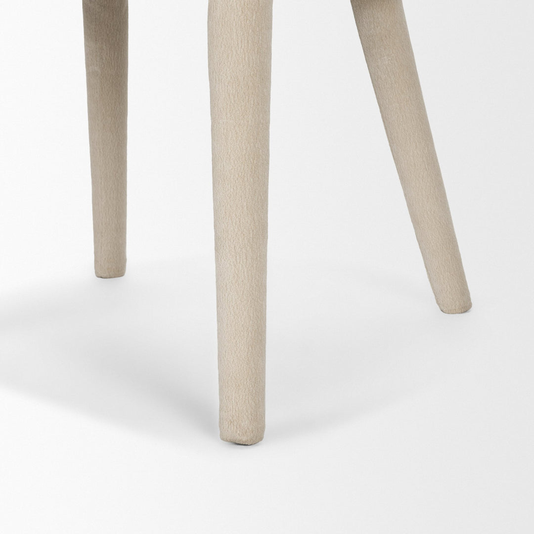 Nolan Slope Cream Chenille Dining Chair