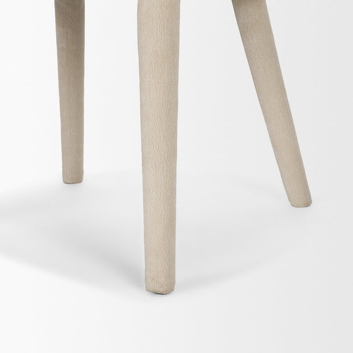 Nolan Slope Cream Chenille Dining Chair